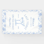 Laatste toast op de kust Floral Bachelorette Spandoek (Horizontaal)