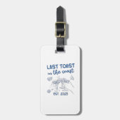 Laatste toast op de kust gesticht in 2025 bagagelabel (Voorkant verticaal)