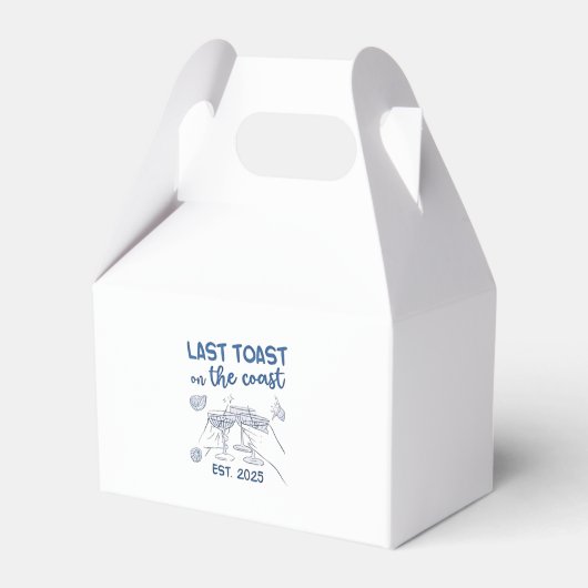 Laatste toast op de kust gesticht in 2025 bedankdoosjes (Voorkant Zijde)