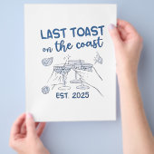 Laatste toast op de kust gesticht in 2025 flyer (Hand)