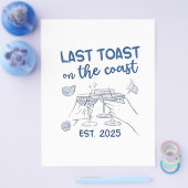 Laatste toast op de kust gesticht in 2025 flyer (Enkel)