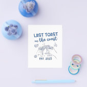 Laatste toast op de kust gesticht in 2025 flyer (Enkel)