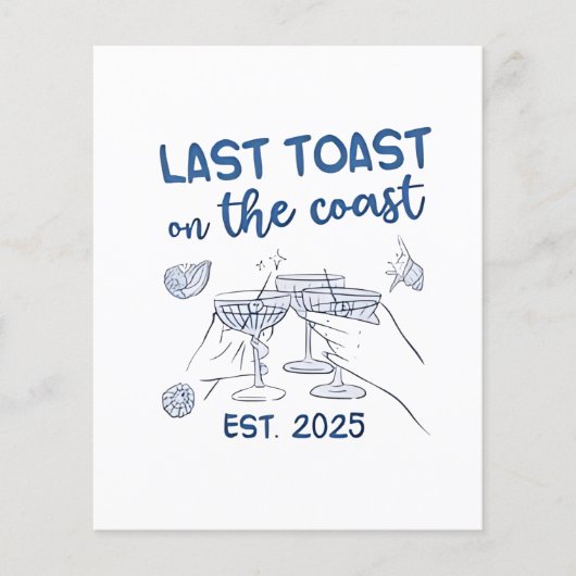 Laatste toast op de kust gesticht in 2025 flyer (Voorkant)