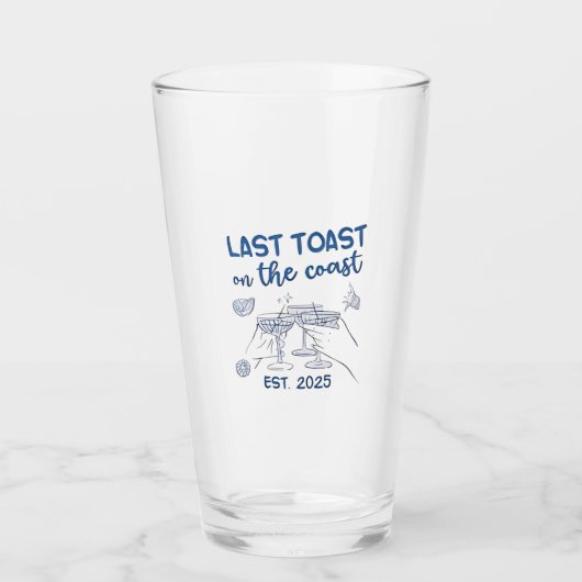 Laatste toast op de kust gesticht in 2025 glas (Voorkant)