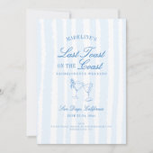 Laatste toast op de kust getrokken strepen Bachelo Kaart (Voorkant)