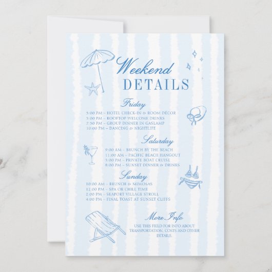 Laatste toast op de kust getrokken strepen Bachelo Kaart (Achterkant)