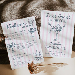 Laatste toast op de kust grillige vrijgezellenfees kaart