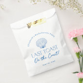 Laatste toast op de kust hersteltas bedankzakje (Gezegeld)