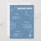 Laatste toast op de kust in Bachelorette Kaart (Achterkant)