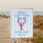 Laatste toast op de kust Kreeft Bachelorette Sign Poster
