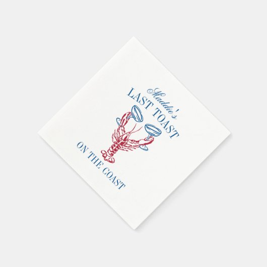 Laatste toast op de kust Lobster vrijgezellenfeest Servet (Hoek)