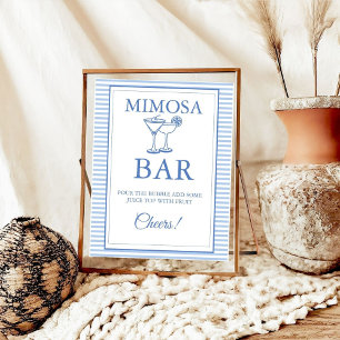 Laatste toast op de kust Mimosa Bar Tafelbord Poster