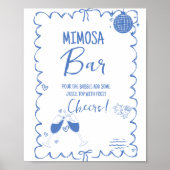 Laatste toast op de kust Mimosa Bar Tafelbord Poster (Voorkant)