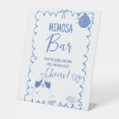 Laatste toast op de kust Mimosa Bar Tafelbord Reclamebord Met Voetstuk (Voorkant)