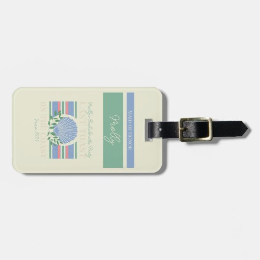 Laatste toast op de kust - Nautische Bachelorette Bagagelabel (Voorkant horizontaal)