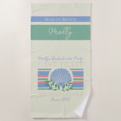 Laatste toast op de kust - Nautische Bachelorette Strandlaken (Voorkant)