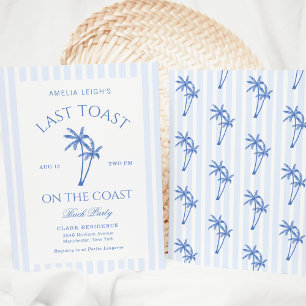 Laatste toast op de kust Palm Trees Bachelorette Kaart