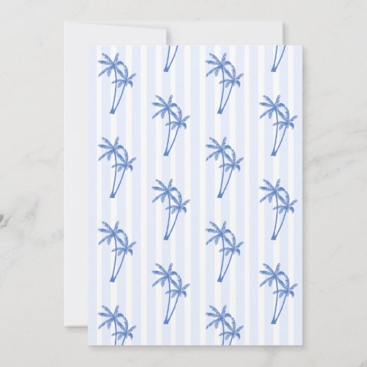 Laatste toast op de kust Palm Trees Bachelorette Kaart (Achterkant)