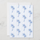 Laatste toast op de kust Palm Trees Bachelorette Kaart (Achterkant)