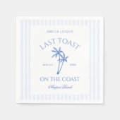 Laatste toast op de kust Palm Trees Bachelorette Servet (Voorkant)