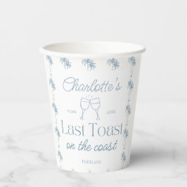 Laatste toast op de kust papier cup bachelorette papieren bekers