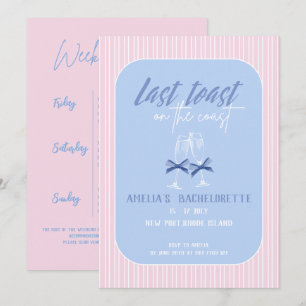 Laatste toast op de kust Pink Bachelorette party Kaart
