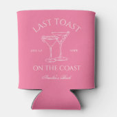 Laatste Toast op de kust Roze Bachelorette Blikjeskoeler (Achterkant)