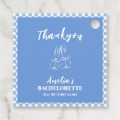 Laatste toast op de kust roze vrijgezellenfeest we bedankjes labels (Achterkant)