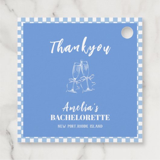 Laatste toast op de kust roze vrijgezellenfeest we bedankjes labels (Achterkant)