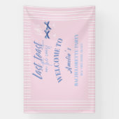 Laatste toast op de kust roze vrijgezellenfeest we spandoek (Verticaal)