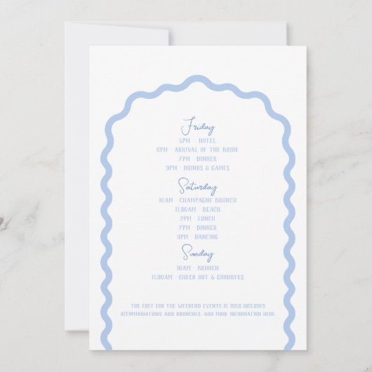 Laatste toast op de kust Seashell Bachelorette Kaart (Achterkant)