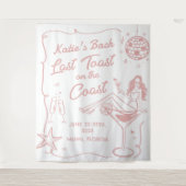 Laatste Toast Op De Kust Strand Roze Bachelorette Wandkleed (Voorkant)