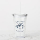 Laatste toast op de kust strand vrijgezellenfeest acryl drinkbeker (Voorkant)