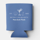 Laatste toast op de kust strand vrijgezellenfeest blikjeskoeler (Achterkant)