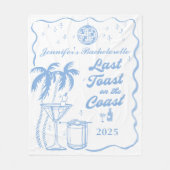 Laatste toast op de kust strand vrijgezellenfeest fleece deken (Voorkant)