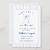 Laatste toast op de kust strand vrijgezellenfeest kaart (Voorkant)