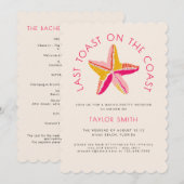 Laatste toast op de kust strand vrijgezellenfeest kaart (Voorkant / Achterkant)