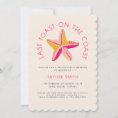 Laatste toast op de kust strand vrijgezellenfeest kaart (Voorkant)