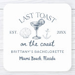 Laatste toast op de kust strand vrijgezellenfeest kartonnen onderzetters<br><div class="desc">Verhoog uw feest met de Last Toast On The Coast Beach Bachelorette Party Square Paper Onderzetter. Met een levendig ontwerp met een strandthema en een speelse slogan, zijn deze onderzetters ideaal voor het toevoegen van een feestelijk tintje aan uw strandvrijgezellenfeest. Gemaakt van hoogwaardig, absorberend papier, ze beschermen effectief oppervlakken tegen...</div>