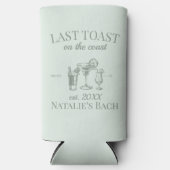 Laatste toast op de kust strand vrijgezellenfeest seltzer blikjeskoeler (Voorkant)