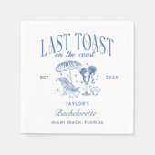 Laatste toast op de kust strand vrijgezellenfeest servet (Voorkant)