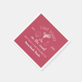 Laatste toast op de kust strand vrijgezellenfeest servet (Hoek)