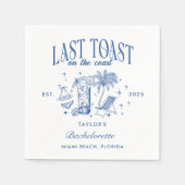Laatste toast op de kust strand vrijgezellenfeest servet (Voorkant)