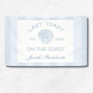 Laatste toast op de kust strand vrijgezellenfeest spandoek