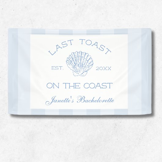 Laatste toast op de kust strand vrijgezellenfeest spandoek