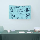 Laatste toast op de kust strand vrijgezellenfeest spandoek (Beurs)