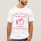 Laatste toast op de kust strand vrijgezellenfeest t-shirt (Voorkant)