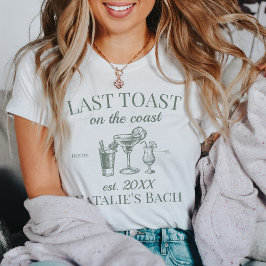Laatste toast op de kust strand vrijgezellenfeest t-shirt