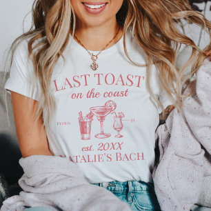 Laatste toast op de kust strand vrijgezellenfeest t-shirt