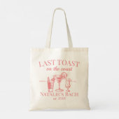 Laatste toast op de kust strand vrijgezellenfeest tote bag (Achterkant)